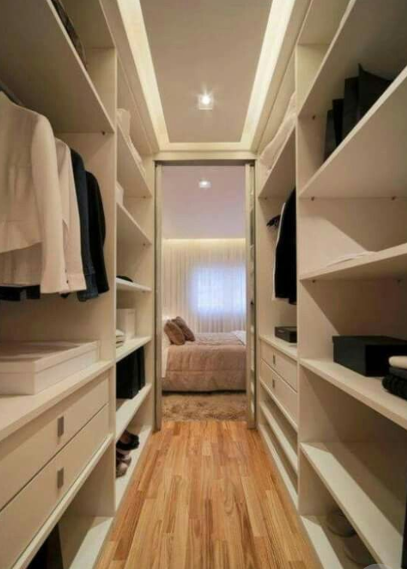 П-образная гардеробная комната в спальню Кызылорда