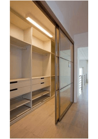 Линейная гардеробная комната с дверями купе Кызылорда
