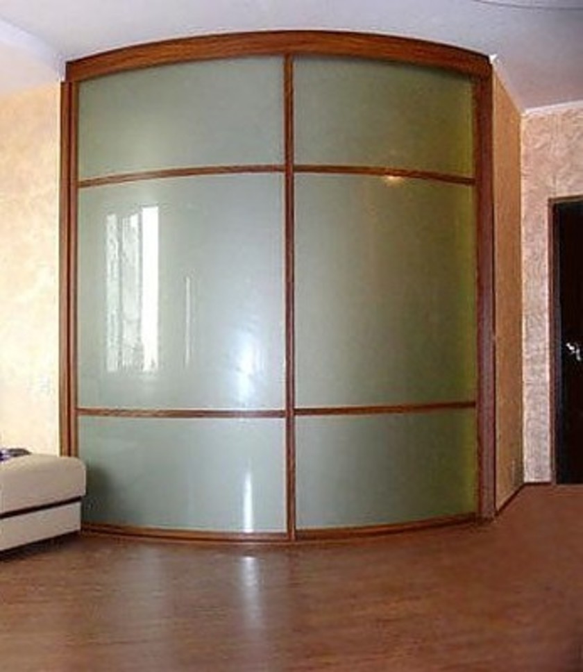 Встроенный шкаф купе радиусный в классическом стиле Кызылорда