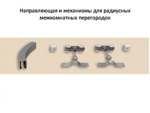 Направляющая и механизмы верхний подвес для радиусных межкомнатных перегородок Кызылорда